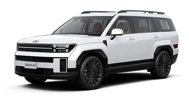 Hyundai Santa Fe màu trắng SUV 7 chỗ